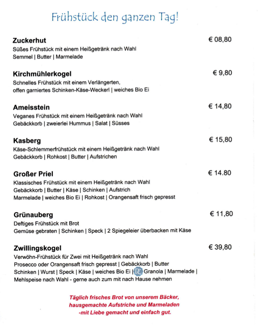 Frühstück Frühstück
