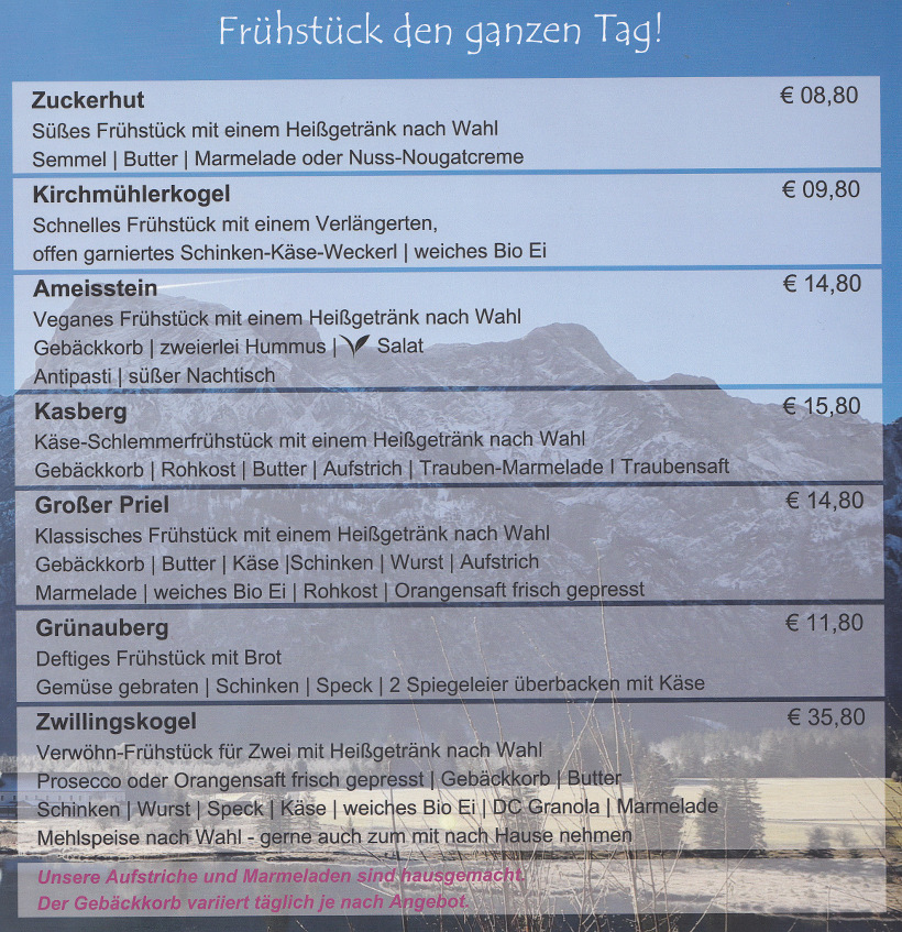 Frühstück im Dorfcafe